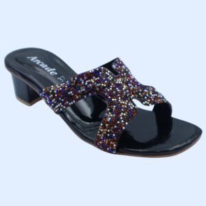 Blush Pink Petal & Gold Embellished Wedge Toe-Ring Sandal