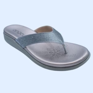 Gunmetal Grey Sandals with Padded Insole