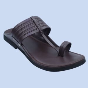 Men's Classic Beige Kolhapuri Style Sandals