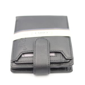 Men's Classic Black Leather Bifold Wallet